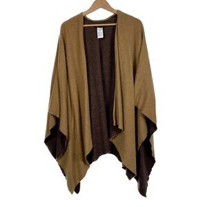 Banana Republic Factory Wool Blend Brown Wrap Poncho | ONESIZE
